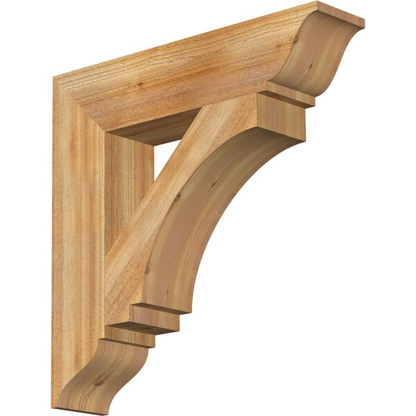 Ekena Millwork Imperial Traditional Rough Sawn Bracket, Western Red Cedar, 6"W x 28"D x 28"H BKT06X28X28IMP01RWR - main